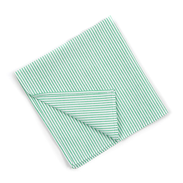Green Seersucker Pocket Square