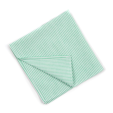 Green Seersucker Pocket Square