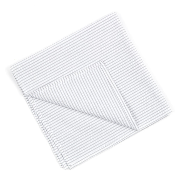 Gray Seersucker Pocket Square