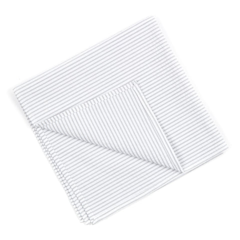 Gray Seersucker Pocket Square