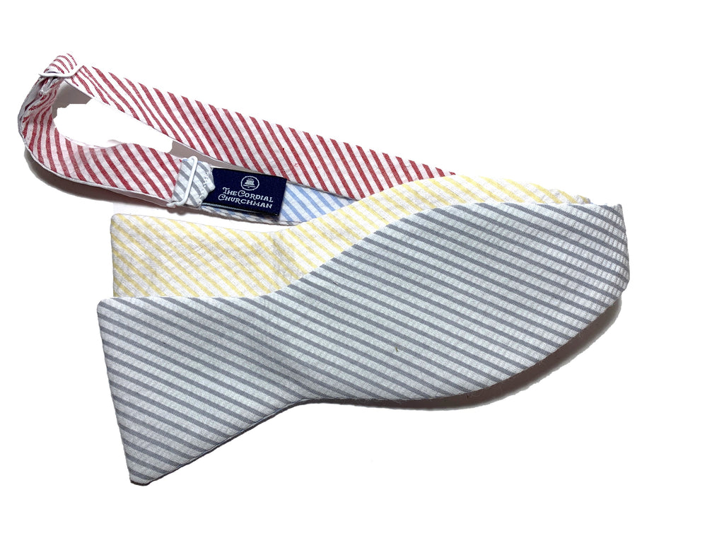 sear sucker bow tie
