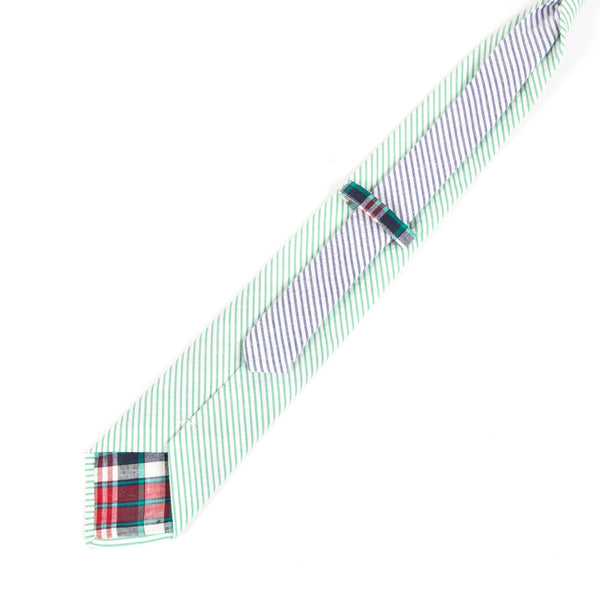 Green Seersucker Necktie