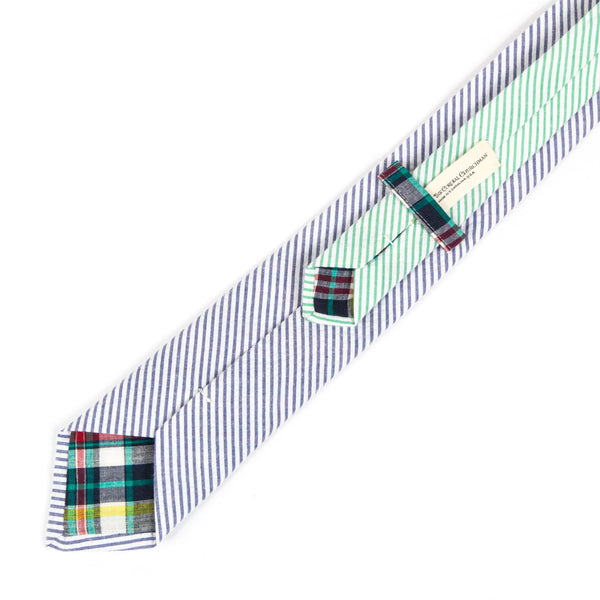 Navy Seersucker Necktie