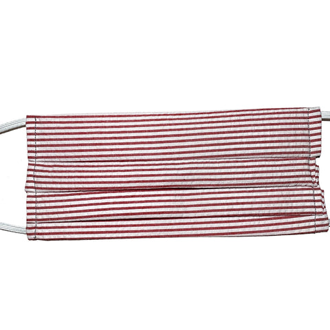 Red Seersucker Mask