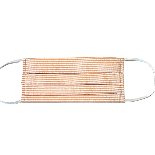 Orange Seersucker Mask