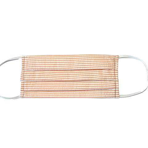 Orange Seersucker Mask
