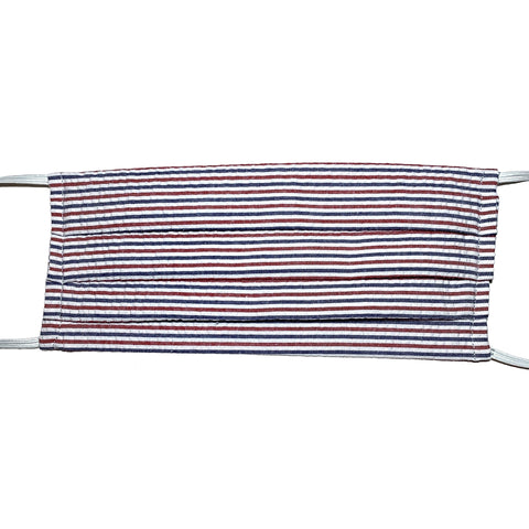 Americana Seersucker Mask