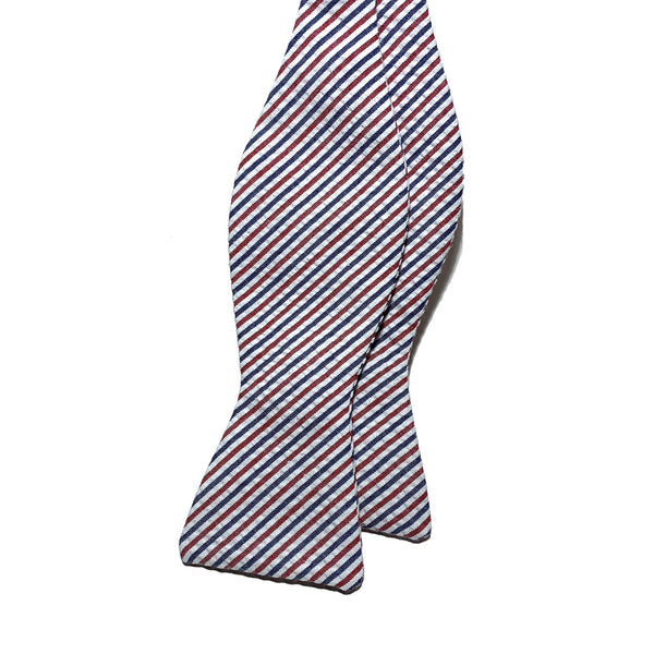 Americana - Seersucker - Navy & Red