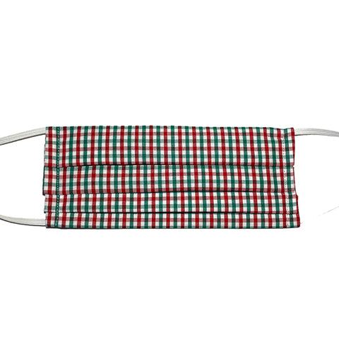Red and Green Gingham Mask