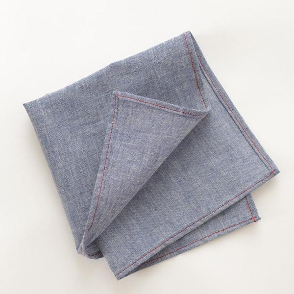 Blue Chambray Pocket Square