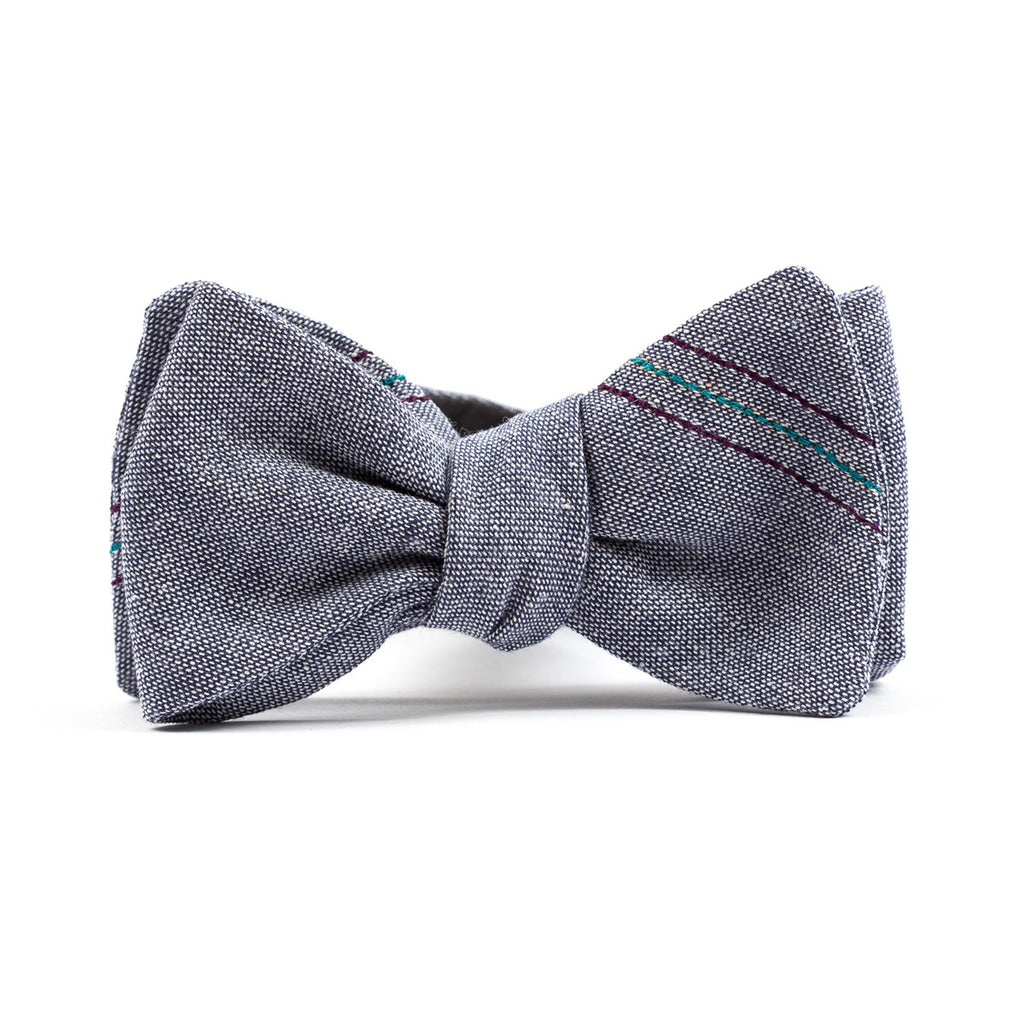 chambray blue tie