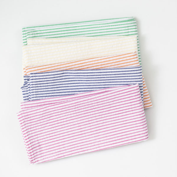 Green Seersucker Pocket Square