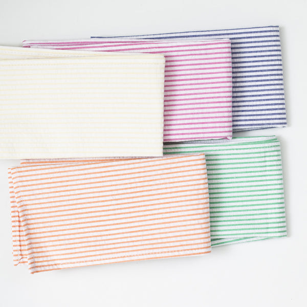 Yellow Seersucker Pocket Square