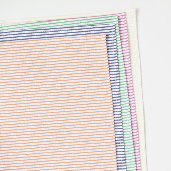 Gray Seersucker Pocket Square