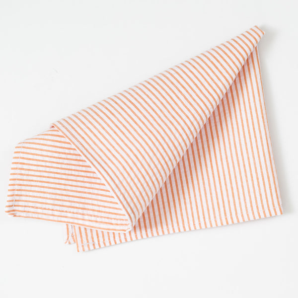 Orange Seersucker Pocket Square