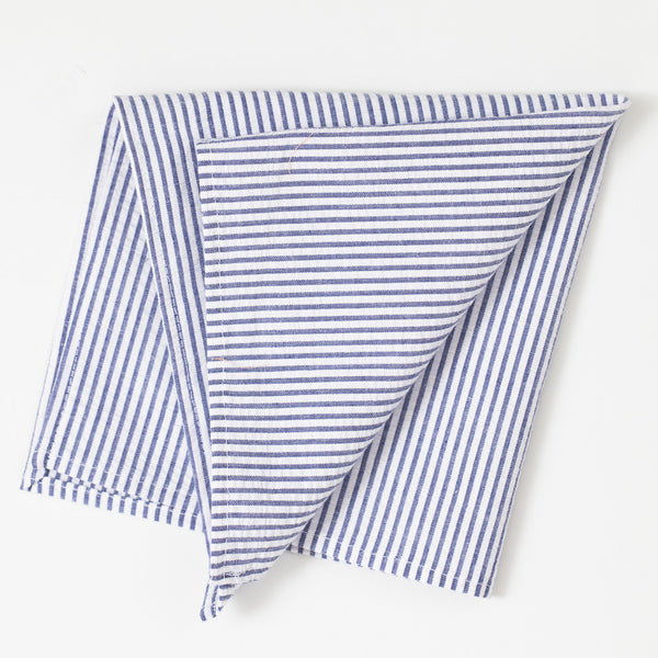 Navy Seersucker Pocket Square