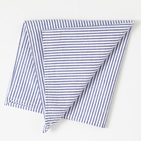Navy Seersucker Pocket Square