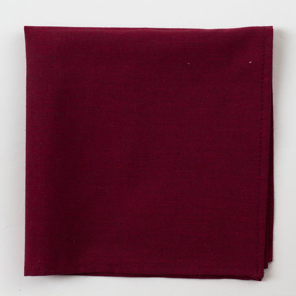 Cranberry Chambray Pocket Square