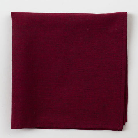Cranberry Chambray Pocket Square